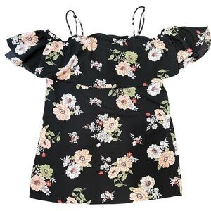 Forever 21 Floral Off-Shoulder Blouse Size Small